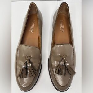 LAUREN RALPH LAUREN Brindy Spazzolato Tassel Women's Brown Loafers